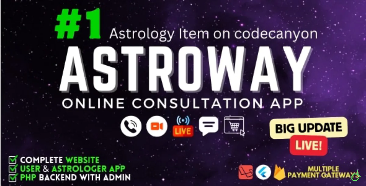 Preview of Astroway - Complete Astrology Consultation App with Chat, Calling, e-Puja, Shop & AI Chat item