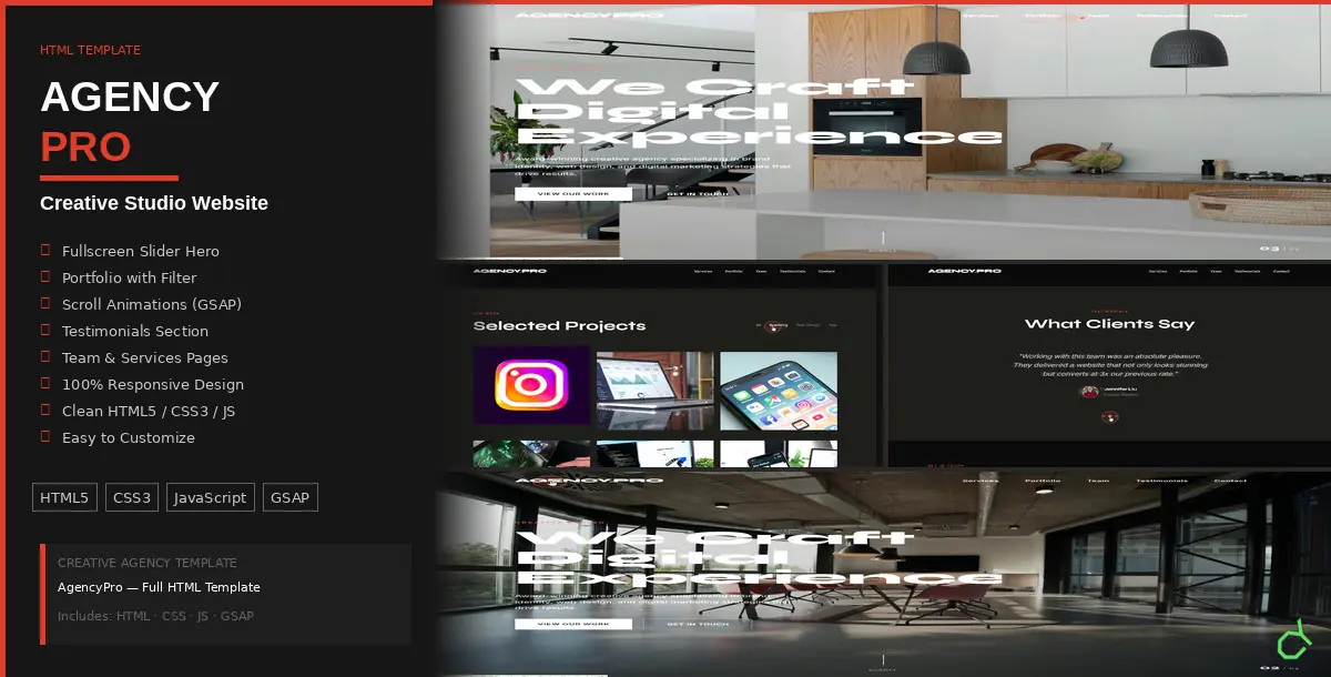 Preview of Agency Pro - Creative Studio Template item