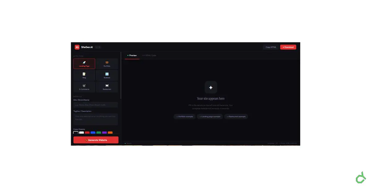Preview of Prompt2Page AI – Generate HTML File Pages With High Animations (No Setup Required) item